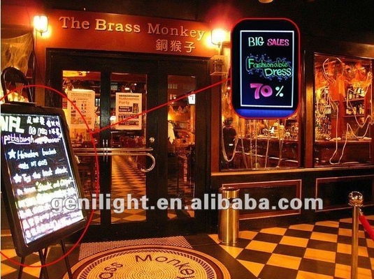 Customizable LED Message Writing Board Illuminated Erasable Neon Sign DIY Chalkboard
