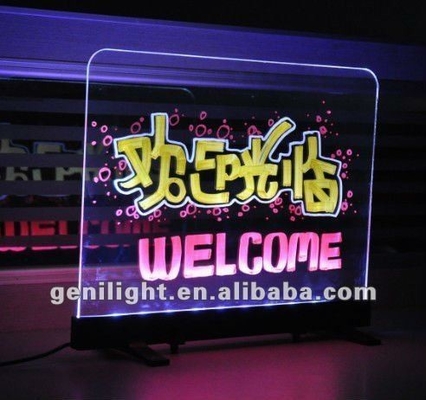Customizable LED Message Writing Board Illuminated Erasable Neon Sign DIY Chalkboard