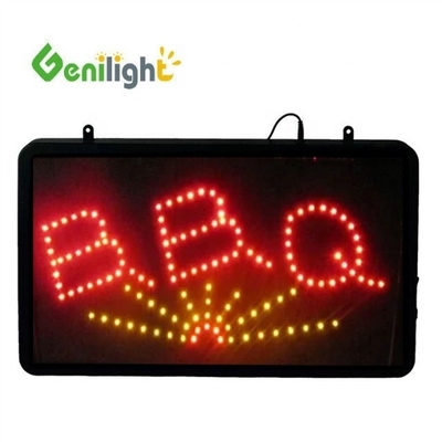 Power Certificate ABS Open-Mold BURGERS KEBABS LED Sign for Customized Size and Color