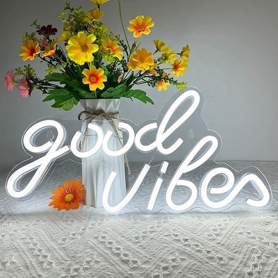 Power Consumption 0 Good Vibes Neon Sign LED Neon Lights for Bedroom 16.1 x 8.3 inch