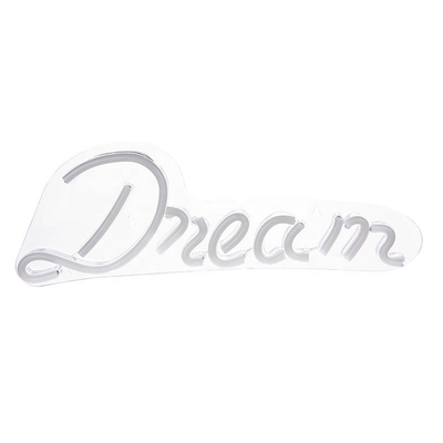 Acrylic Panel Pink LED Neon Light USB Powered Dream Neon Sign for Bedroom or Wedding