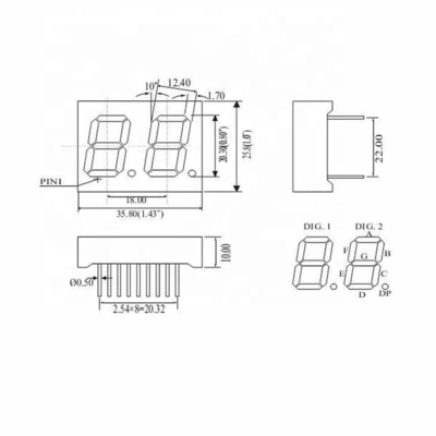 GLT-1132A(B)HR 0.32&quot; One LED Digit Display for Consistent Digital Number Display