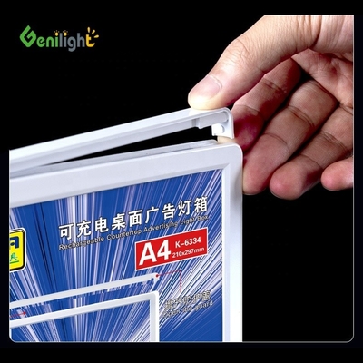 High View Angle A4 Desktop Acrylic LED Light Table for Shopping Mall Advertising