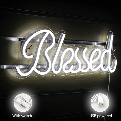 5V Blessed Neon Sign Perfect for Baby Shower Decoration Long Life Span of 50000 Hours