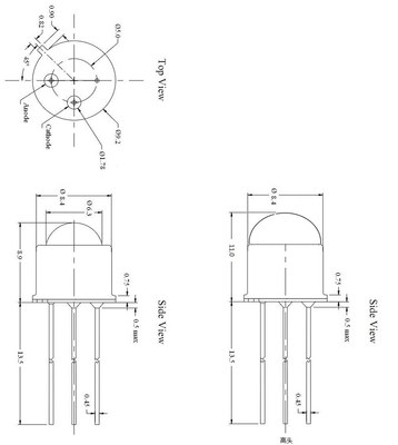 7V Max. Reverse Voltage UV Light Emitting Diode Micro LED for Improved Performance