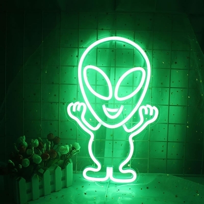 Customized Shop Advertising LED Neon Sign with Alien Design and Acrylic Material