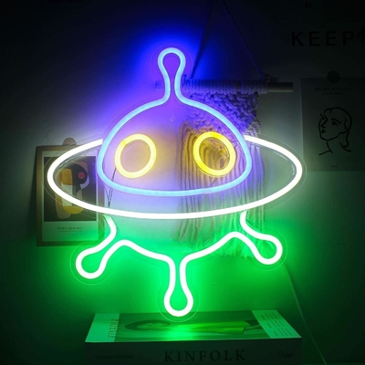 Acrylic Spaceship Neon Signs Customized for Wall Decoration and UFO LED Night Light