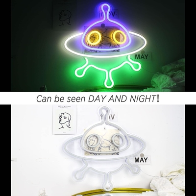 Acrylic Spaceship Neon Signs Customized for Wall Decoration and UFO LED Night Light