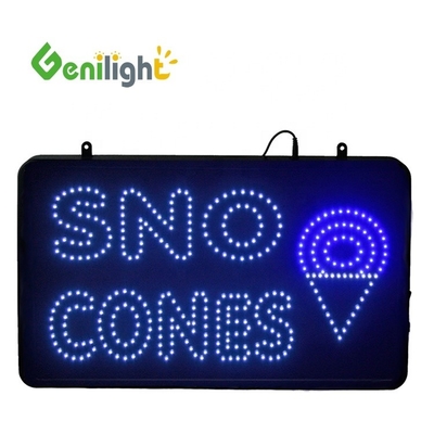 Customized LED SNO CONES Sign for Retail Store Decoration 22*13 inch Screen Dimension