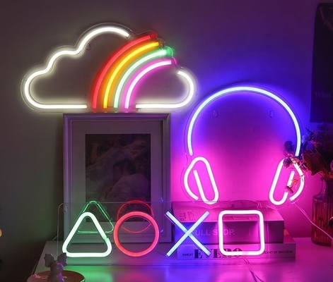 5V Voltage Neon Lights for Bar Large Blue UFO Spaceship Wall Art 50000 Hours Lifespan