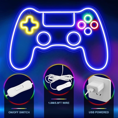 Add a Pop of Color to Your Gamer Room with 41*27.5cm Custom Game Controller Neon Sign