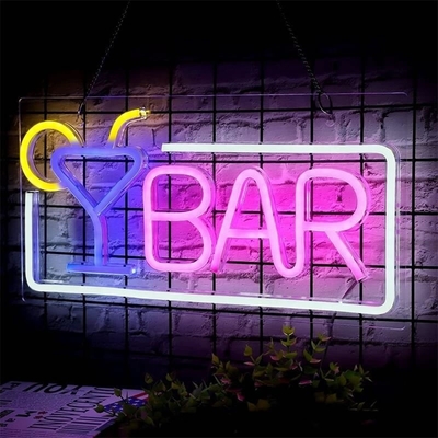 Dimmable LED Neon Light for Home Bar Wall Decor USB Powered Neon Bar Signs