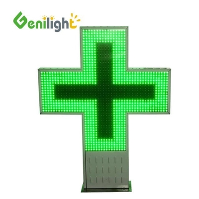 P16 P20 Pixels 3D LED Pharmacy Cross Display Sign with RS232 RF Control Communication