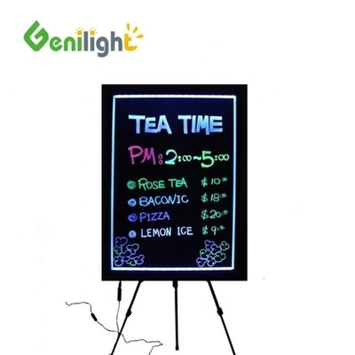 Acrylic or Tempered Glass Surface Board Customized Full Color LED Writing Sign Board