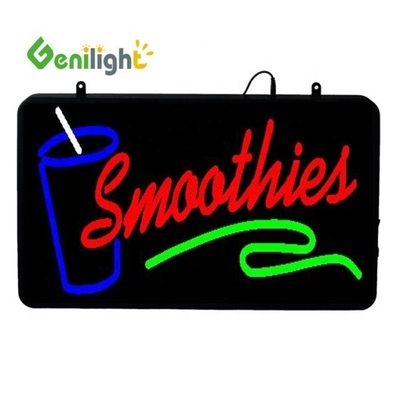 Indoor RGB Custom Super Light LED Letter Ba Ba Tea Open Neon Sign for Juice Shop Energy