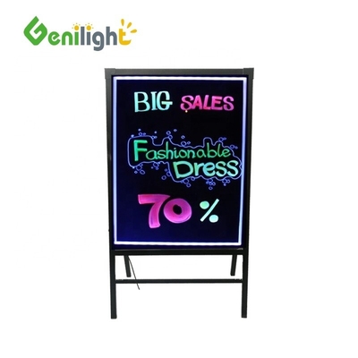 Double Sided Tempered Glass LED Writing Board Stand for Interactive Presentations