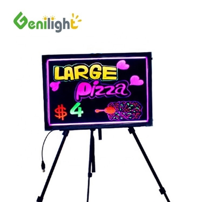 Double Sided Tempered Glass LED Writing Board Stand for Interactive Presentations
