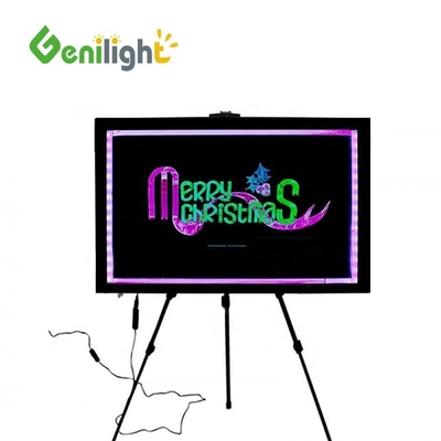Double Sided Tempered Glass LED Writing Board Stand for Interactive Presentations
