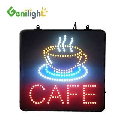 IP Rating Custom Animated 12V Acrylic LED Light Cafe Neon Sign for Store Business
