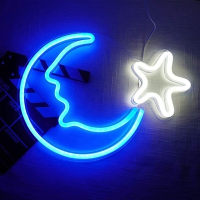 LED Moon Star Neon Light for Festival Decor Life span 50000 Hours Power Consumption 1