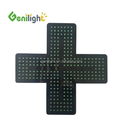 High Resolution Two Color Cross LED Pharmacy Sign Photo Media Compatible
