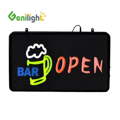 LED Bar Pub Wall Lighted Sign Rectangle Shape Hanging Installation Made Convenient