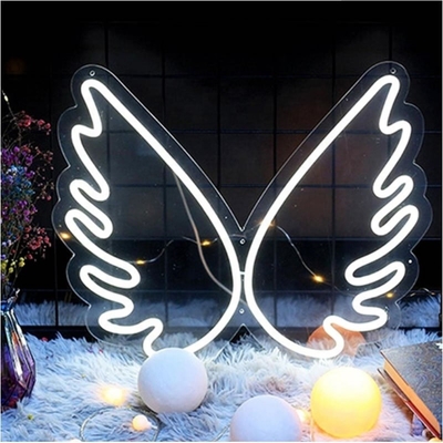 45*34cm Angel Wing Neon Signs for Wall Decor in Girl Bedroom Kids Room Wedding Energy