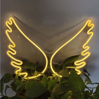 45*34cm Angel Wing Neon Signs for Wall Decor in Girl Bedroom Kids Room Wedding Energy