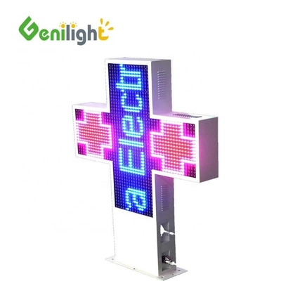 ODM Full Color LED Cross Pharmacy Sign with WIFI Control and 1G Pixel Configuration