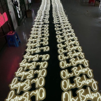 Neon Light for Baby Nursery  Game Room  Wedding White LED Letter Light Up Sign