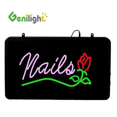Rectangle LED NAILS SIGN Make Your Nail Display Shine with Our Motion Flashing Design