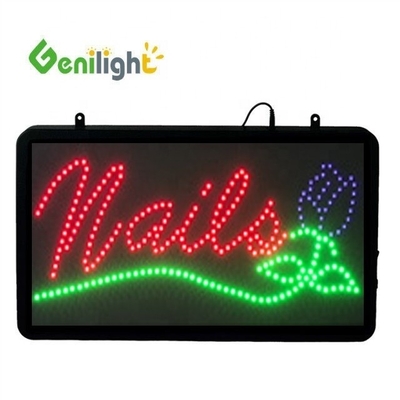 Rectangle LED NAILS SIGN Make Your Nail Display Shine with Our Motion Flashing Design