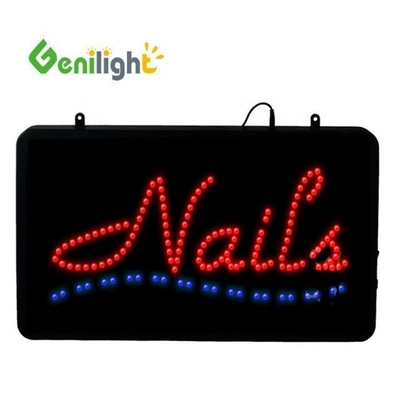 Rectangle LED NAILS SIGN Make Your Nail Display Shine with Our Motion Flashing Design