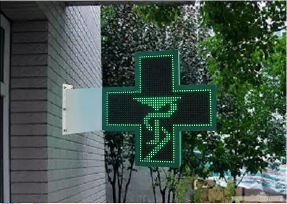 Outdoor Pharmacy Cross LED Display with Shining Flashing and SDK Function Integration