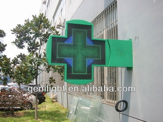 Outdoor Pharmacy Cross LED Display with Shining Flashing and SDK Function Integration
