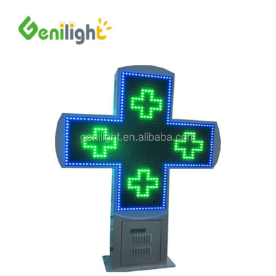 OUTDOOR RF/WIFI/Remote Control LED Pharmacy Cross Display Easy Installation and Operation