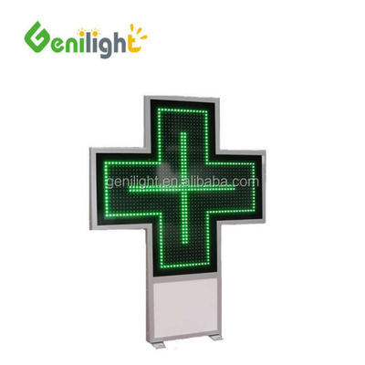Outdoor Green LED Pharmacy Sign P10 P16 P20 P25 RF WIFI 1024*1024mm Brightness ≥6000CD