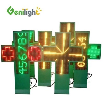 1280 / 2560 dots LED Illuminated Medical Cross PHARMACY Business Sign with Photo Media