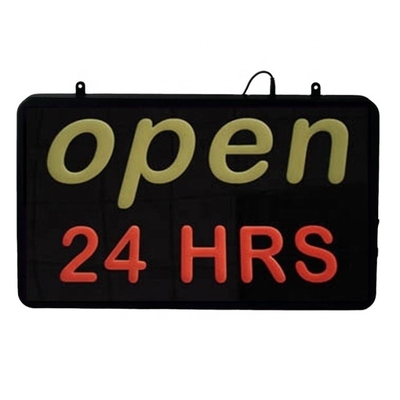 Animation Led Neon Open Sign with Hours Display Function Animation Front Board Acrylic
