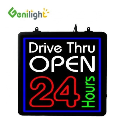 Animation Led Neon Open Sign with Hours Display Function Animation Front Board Acrylic