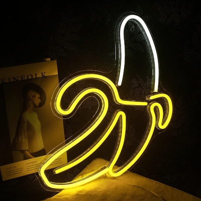 Customized Banana LED Neon Sign Wall Decor for Night Light Life Span 50000 Hours