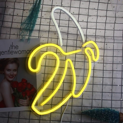 Customized Banana LED Neon Sign Wall Decor for Night Light Life Span 50000 Hours