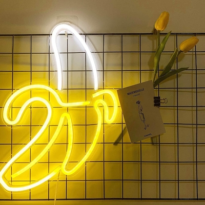 Customized Banana LED Neon Sign Wall Decor for Night Light Life Span 50000 Hours