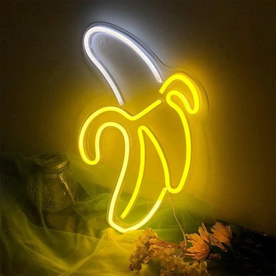 Customized Banana LED Neon Sign Wall Decor for Night Light Life Span 50000 Hours