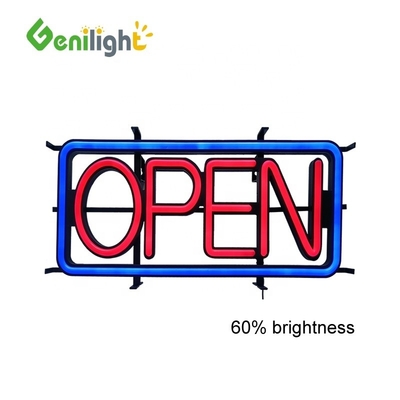 100000h Light Life Expectancy LED Neon Open Sign for Indoor/Outdoor Advertising Needs