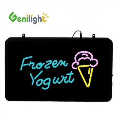 56*33 Panel Size Genilight Ice Cream LED Acrylic Open Sign with Touch Screen
