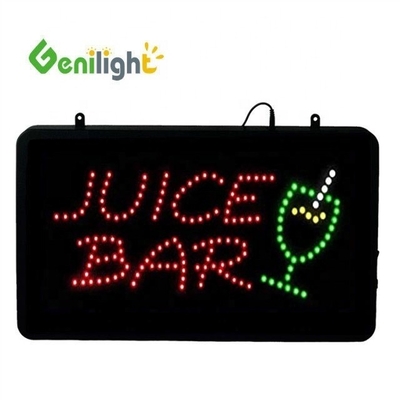Custom LED JUICE BAR Open Sign with Flashing Animation Mode and Photo Media Selection