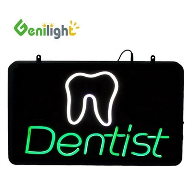 ABS Open-Mold Genilight Oval 58*36cm LED Neon Open Sign with Tooth Logo