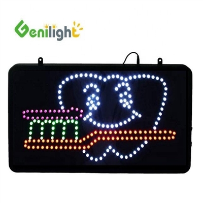 ABS Open-Mold Genilight Oval 58*36cm LED Neon Open Sign with Tooth Logo
