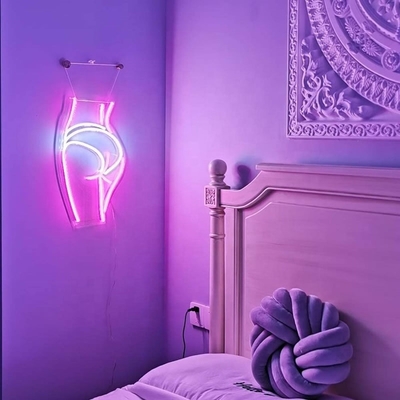 Bar Pub Club Decor Lady Buttocks Art Decorative Night Light GLT-FNS9